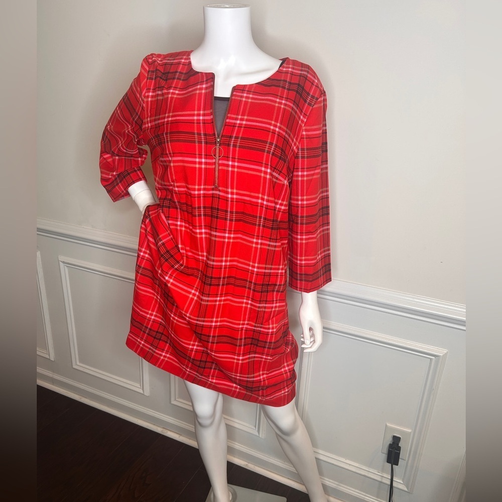 Trina Turk Plaid Versed Shift Dress , Sz. XL - Picture 9 of 15